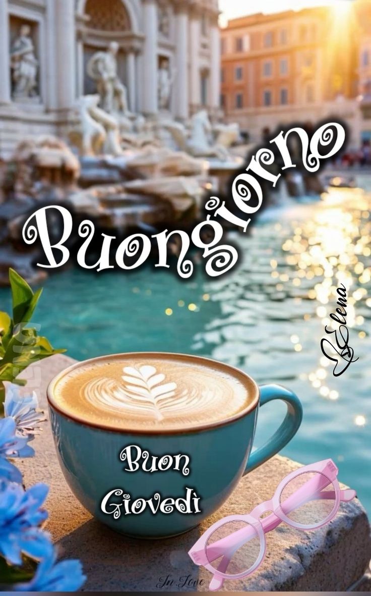 buongiorno buon giovedi con caffe