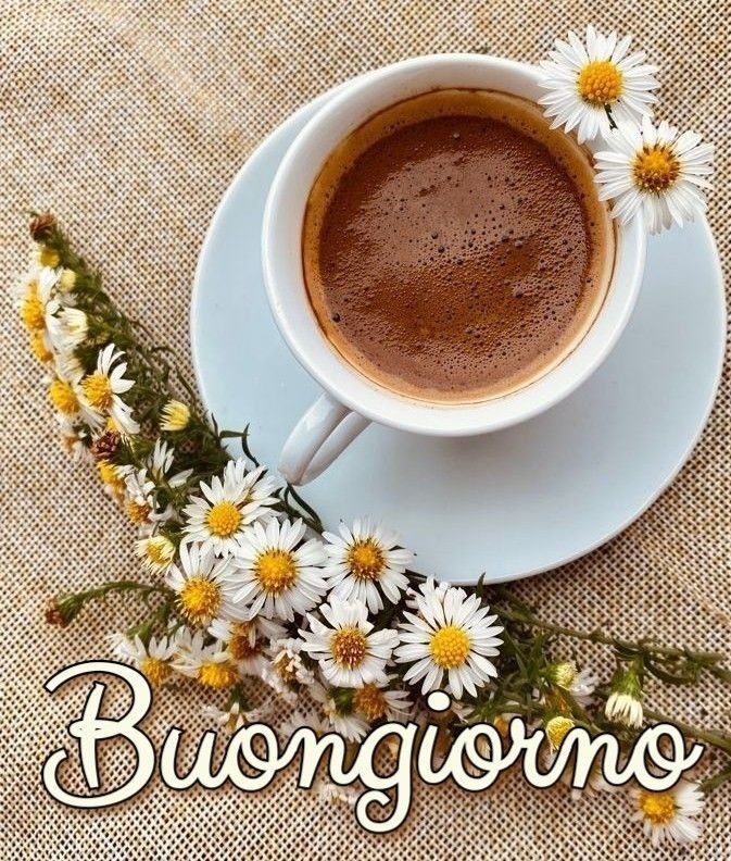 buongiorno buon mercoledi con caffe